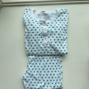 Roller Rabbit Minty Hearts kids pajamas size 10